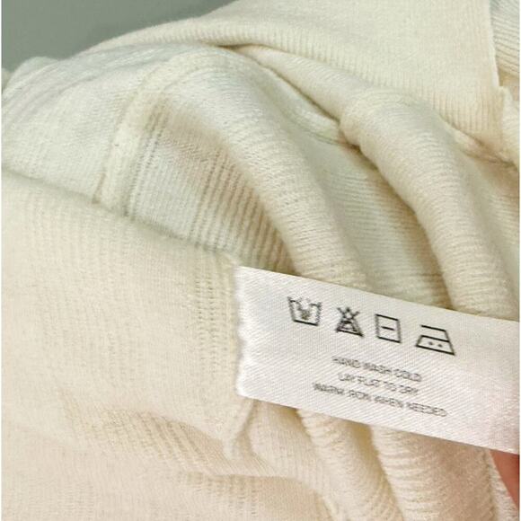 Modern Citizen Polo Dress Womens Size M/L Ivory Wide Ribbed Minimalist Modest - Picture 5 of 13